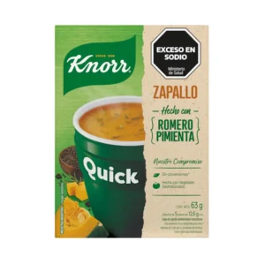 KNORR SOPA QUICK ZAPALLO C/ROM.