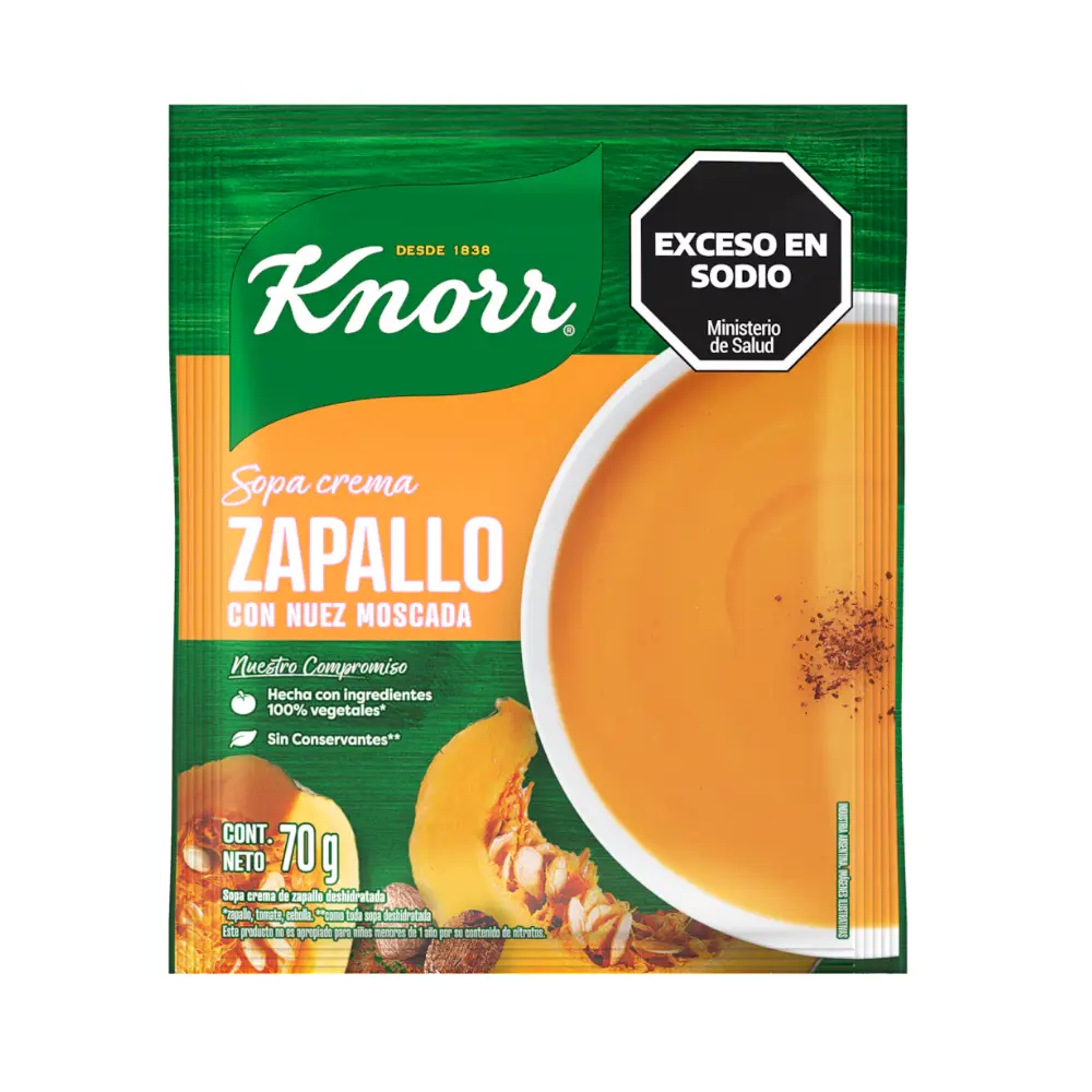 KNORR SOPA CREMA ZAPALLO