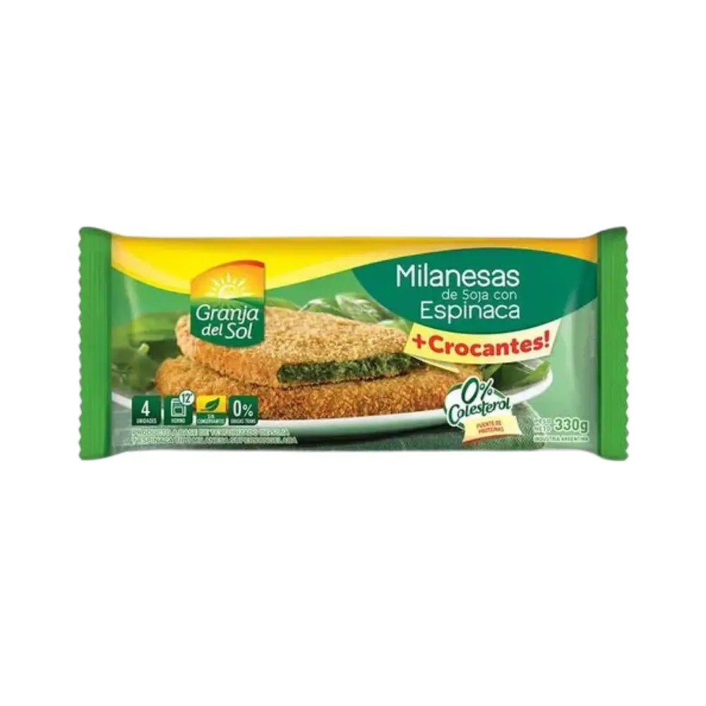 GJA DEL SOL MILANESA C/ESPINACA SOJA