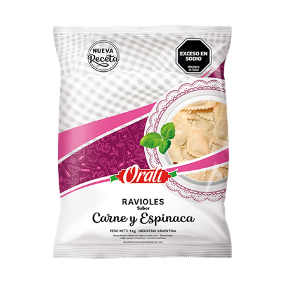 ORALI RAVIOLES, CARNE/ESPINACA