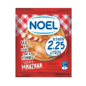 NOEL JUGO SOBRE MANZANA