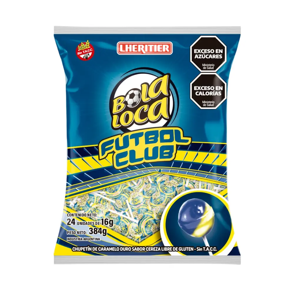 BOLA LOCA CHUPETIN BOCA JUNIO