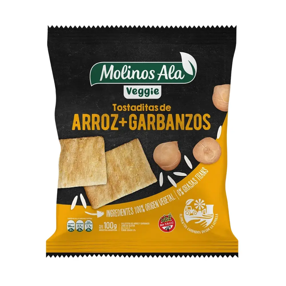 ALA TOSTADITAS VEGGIE ARROZ/GARBANZO