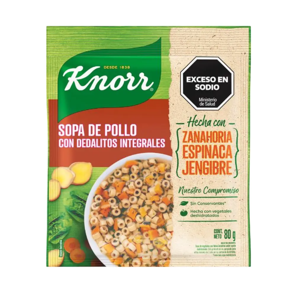 KNORR SOPA CON PASTA POLLO DEDALITO