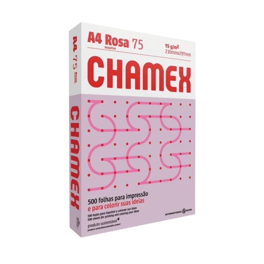 CHAMEX HOJA A4 COLOR ROSA