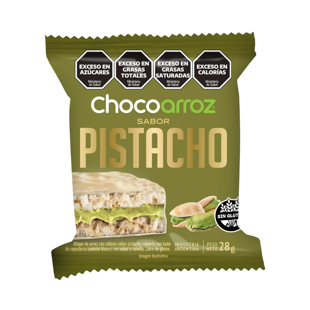 CHOCOARROZ ALFAJOR PISTACHO