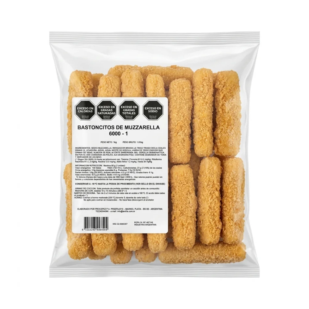 TIERNIS BASTONCITOS MUZZARELLA