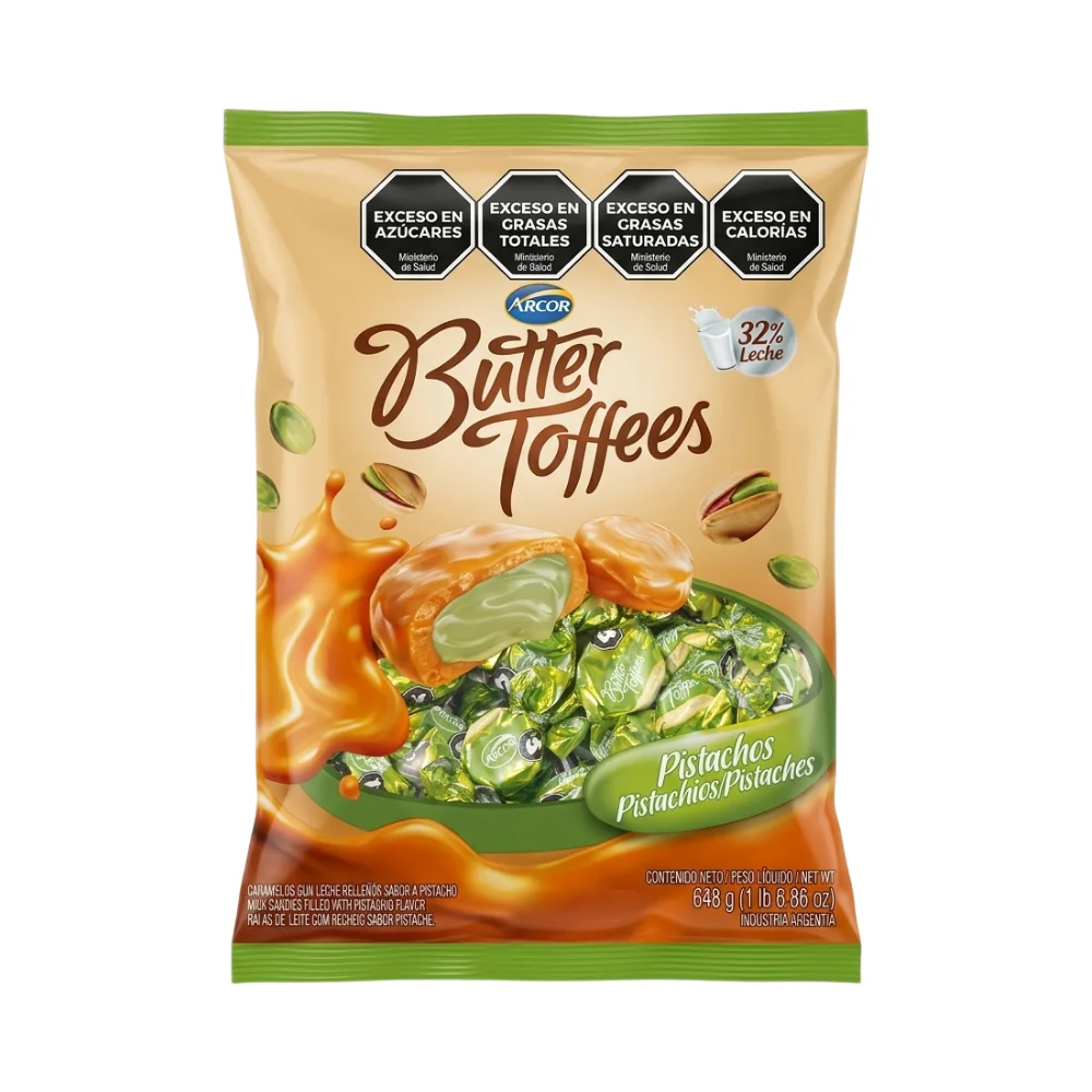 BUTTER TOFFEES CARAM PISTACHO