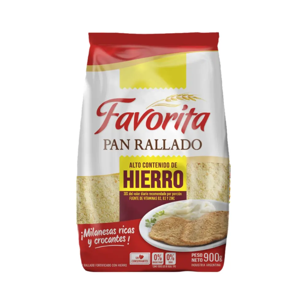 FAVORITA PAN RALLADO C/HIERRO