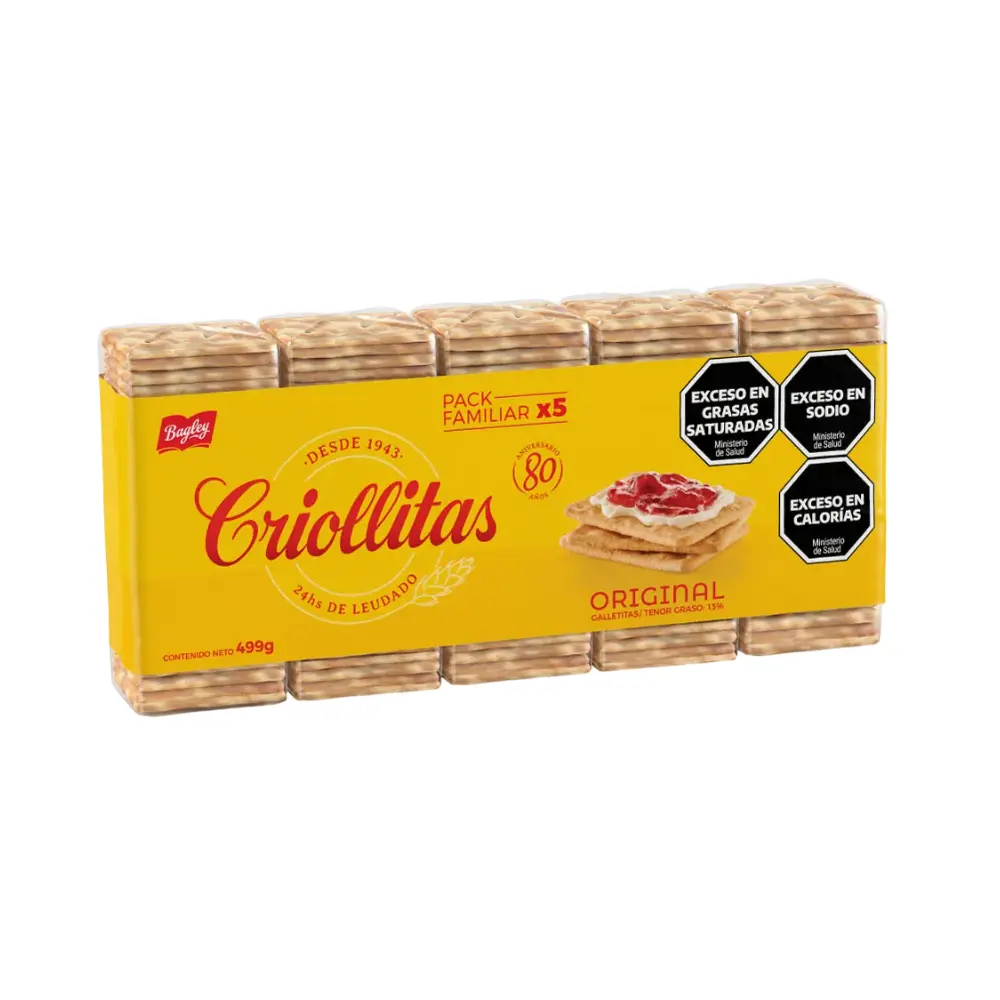 CRIOLLITAS GALLETITAS PACK X5